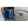 Bracelet laiton et verre dichroïque
