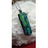 Pendentif rectangle GM, chaine acier