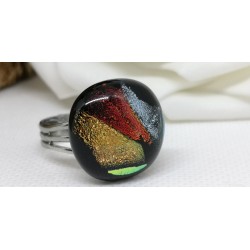 Bague en verre dichroïque